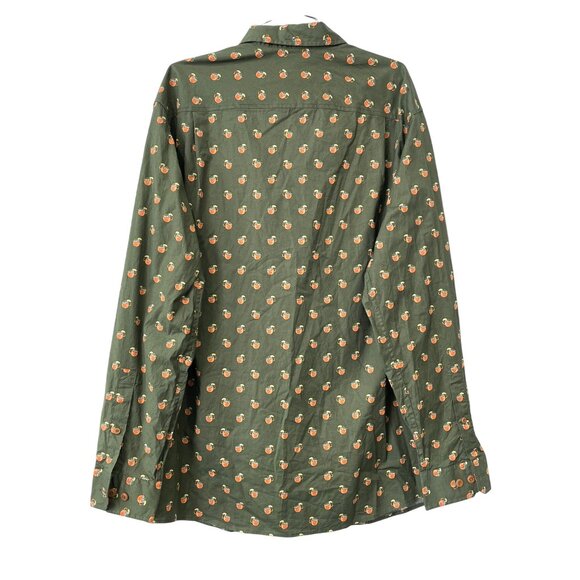 Duluth Trading Moscow Mule Cocktail Print Button Front Shirt Large Tall Green - Picture 2 of 7